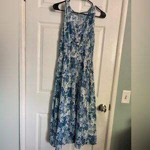 Blue floral summer dress